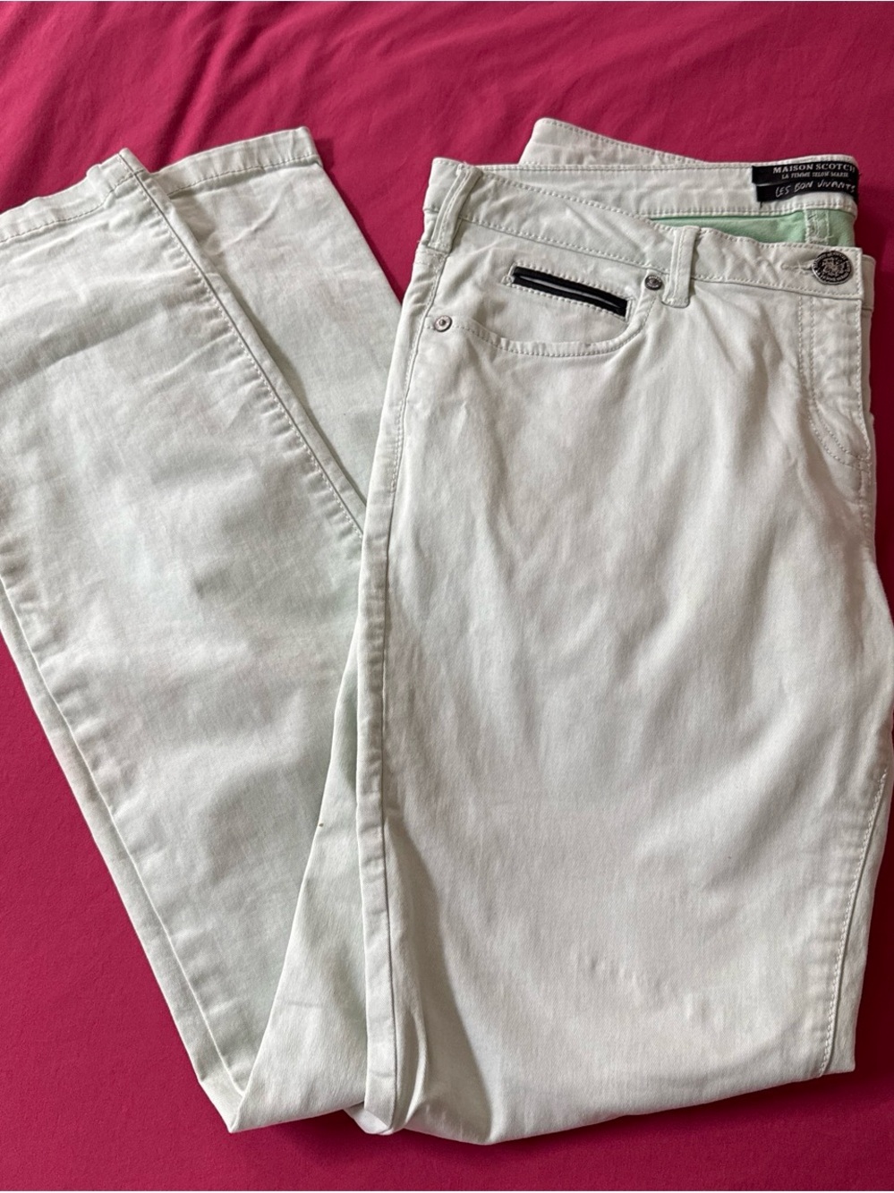 Maison Scotch | Les Bon Variants | Light Sage Straight-Leg Women’s Jeans